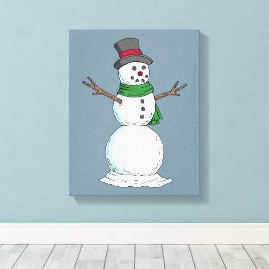 Snowman Leinwanddruck (Insitu (Holzboden))