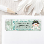 Snowman Let it Snow Holiday Rücksendeadressen-Aufk (Insitu)