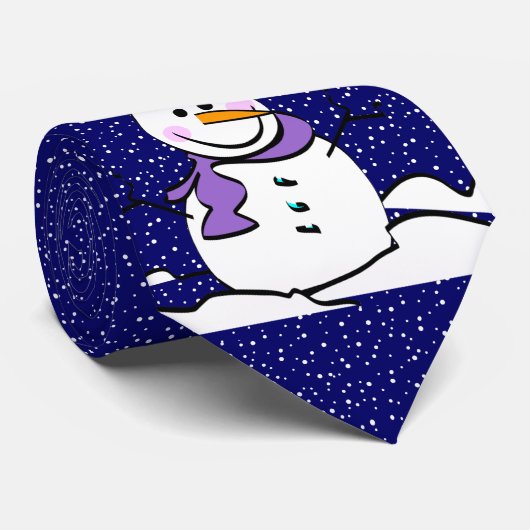 Snowman Let it Snow Krawatte (Gerollt)