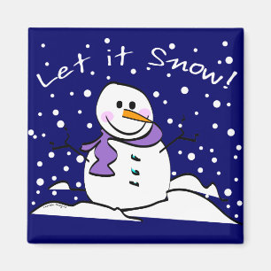 Snowman Let it Snow Magnet