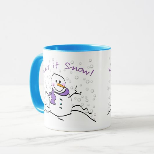 Snowman Let it Snow Tasse (Vorderseite Links)