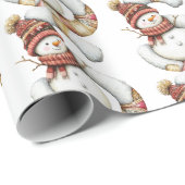 Snowman Letter S Weihnachten Geschenkpapier (Rolleneckpunkt)