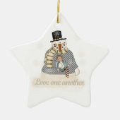 Snowman-Liebe Keramik Ornament (Vorne)