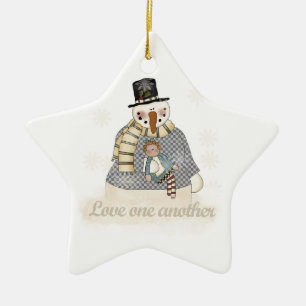 Snowman-Liebe Keramik Ornament