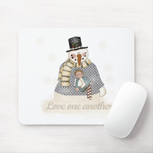 Snowman-Liebe Mousepad (Mit Mouse)