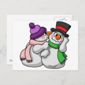 Snowman-Liebe Postkarte (Vorne/Hinten)