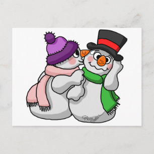 Snowman-Liebe Postkarte