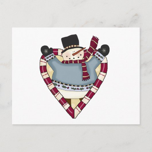 Snowman Liebe T - Shirt und Geschenke Postkarte (Vorderseite)