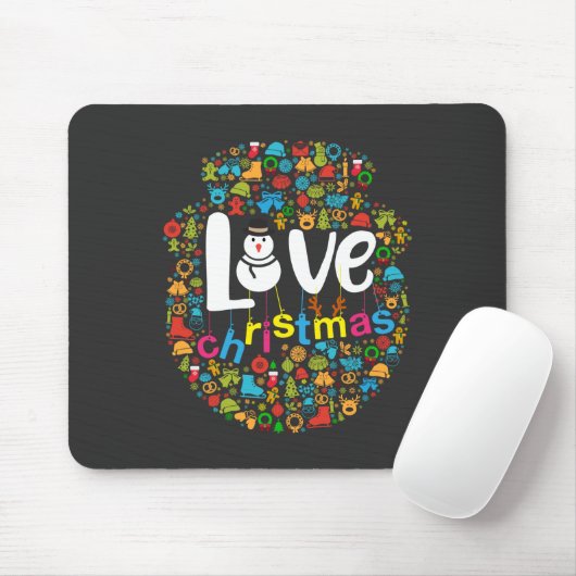 Snowman Liebe Weihnachtsdekorationen Mousepad (Mit Mouse)