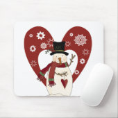 Snowman Lieben Schnee T - Shirt und Geschenke Mousepad (Mit Mouse)
