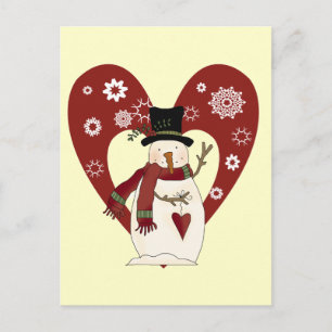 Snowman Lieben Schnee T - Shirt und Geschenke Postkarte