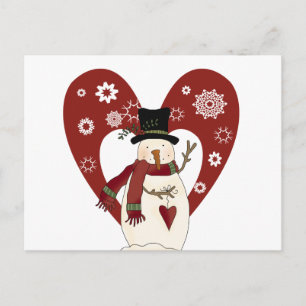 Snowman Lieben Schnee T - Shirt und Geschenke Postkarte