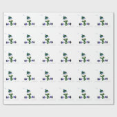 Snowman Lifting Weights Geschenkpapier (Flach)