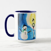 Snowman & Lightpost Tasse (Links)