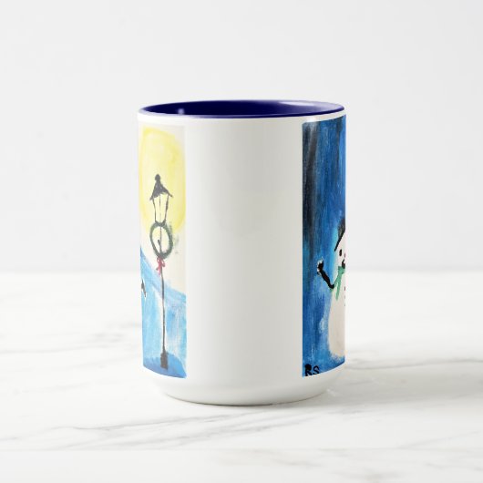 Snowman & Lightpost Tasse (Zentrum)