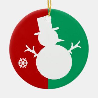 Snowman Logo Keramikornament