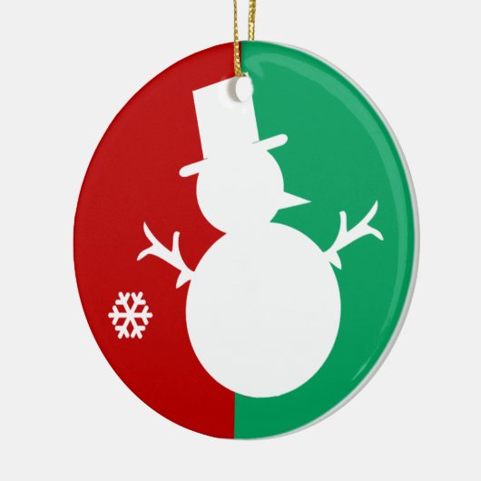 Snowman Logo Keramikornament (Links)