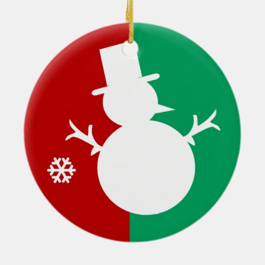 Snowman Logo Keramikornament (Hinten)