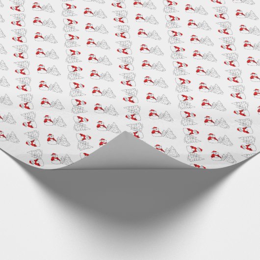 Snowman Long Sleeve Geschenkpapier (Ecke)