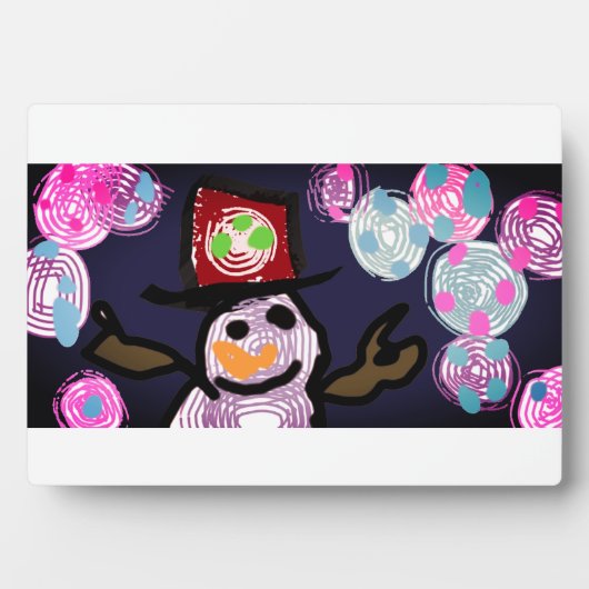 Snowman Lovey Fotoplatte (Vorderseite)