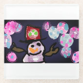 Snowman Lovey Glasuntersetzer (Vorderseite)