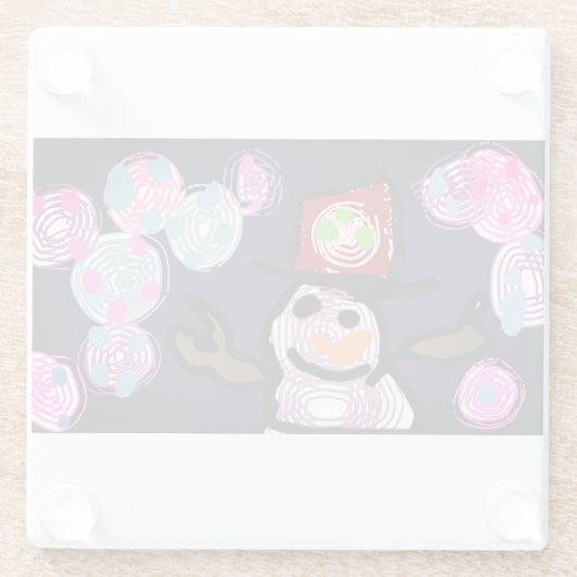 Snowman Lovey Glasuntersetzer (Rückseite)