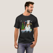 Snowman Lunch Lady Weihnachtsbaum Xmas Lichter Sch T-Shirt (Vorne ganz)