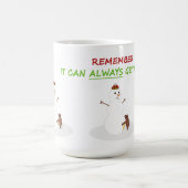 Snowman-lustige WeihnachtsTasse Tasse (Mittel)