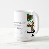 Snowman macht Kampfkunst Kaffeetasse (VorderseiteRechts)