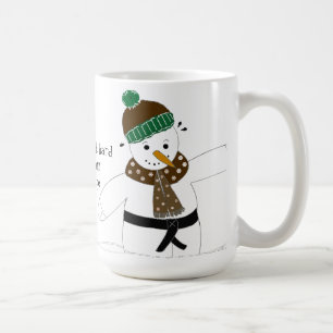 Snowman macht Kampfkunst Kaffeetasse