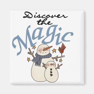 Snowman Magic T - Shirt und Geschenke Magnet