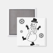 Snowman Magnet (Vorderseite/Rückseite)