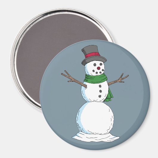 Snowman Magnet (Vorderseite/Rückseite)