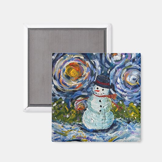 Snowman Magnet (Vorderseite/Rückseite)