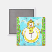 Snowman Magnet (Vorderseite/Rückseite)