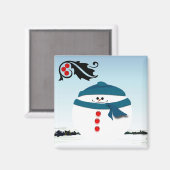Snowman Magnet (Vorderseite/Rückseite)