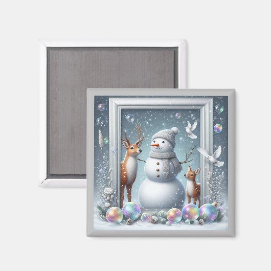 Snowman Magnet (Vorderseite/Rückseite)