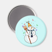 Snowman Magnet feiern (Vorderseite/Rückseite)