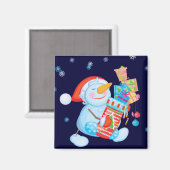 Snowman Magnet für Geschenke (Vorderseite/Rückseite)