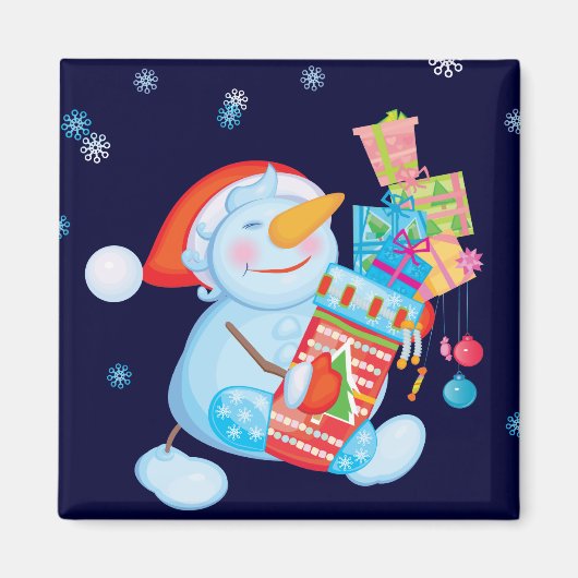 Snowman Magnet für Geschenke (Vorne)