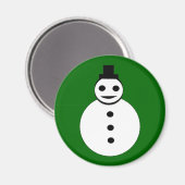 Snowman Magnet lächelt Weihnachten (Vorderseite/Rückseite)