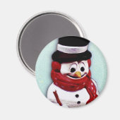 Snowman-Magnet Magnet (Vorderseite/Rückseite)