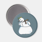 Snowman-Magnet Magnet (Vorderseite/Rückseite)