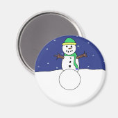 Snowman-Magnet Magnet (Vorderseite/Rückseite)