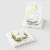 Snowman Marble Stone Untersetzer Weihnachten (Seitenansicht)