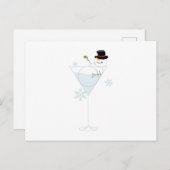 Snowman Martini Postkarte (Vorne/Hinten)