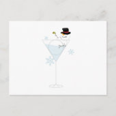 Snowman Martini Postkarte (Vorderseite)