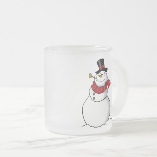 Snowman-mattierte Tasse (VorderseiteRechts)