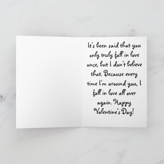 Snowman Melt My Heart Valentine Ankündigung (Innenseite)