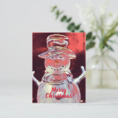 Snowman MerChristmas Feiertagspostkarte (Stehend Vorderseite)